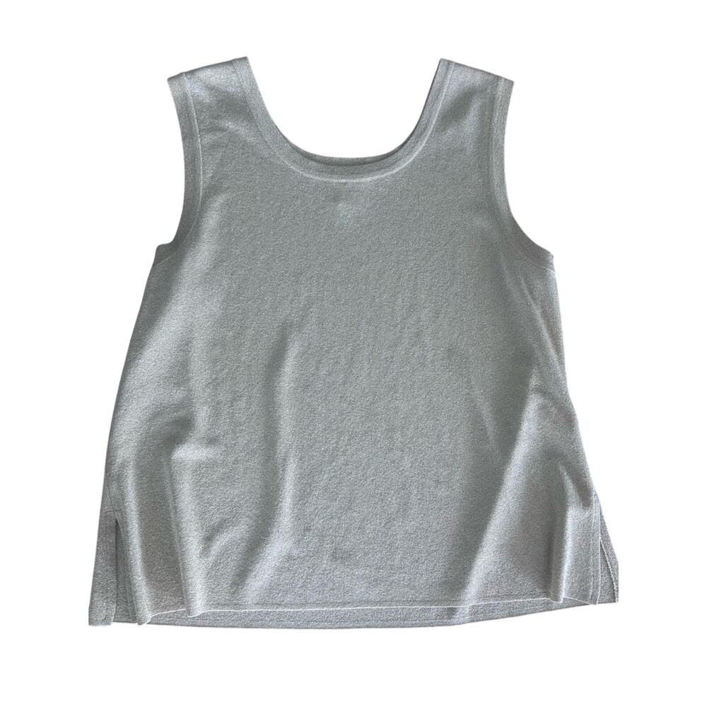 Misook Women’s Gold Glitter Classic Sleeveless Tank Top Size 2X